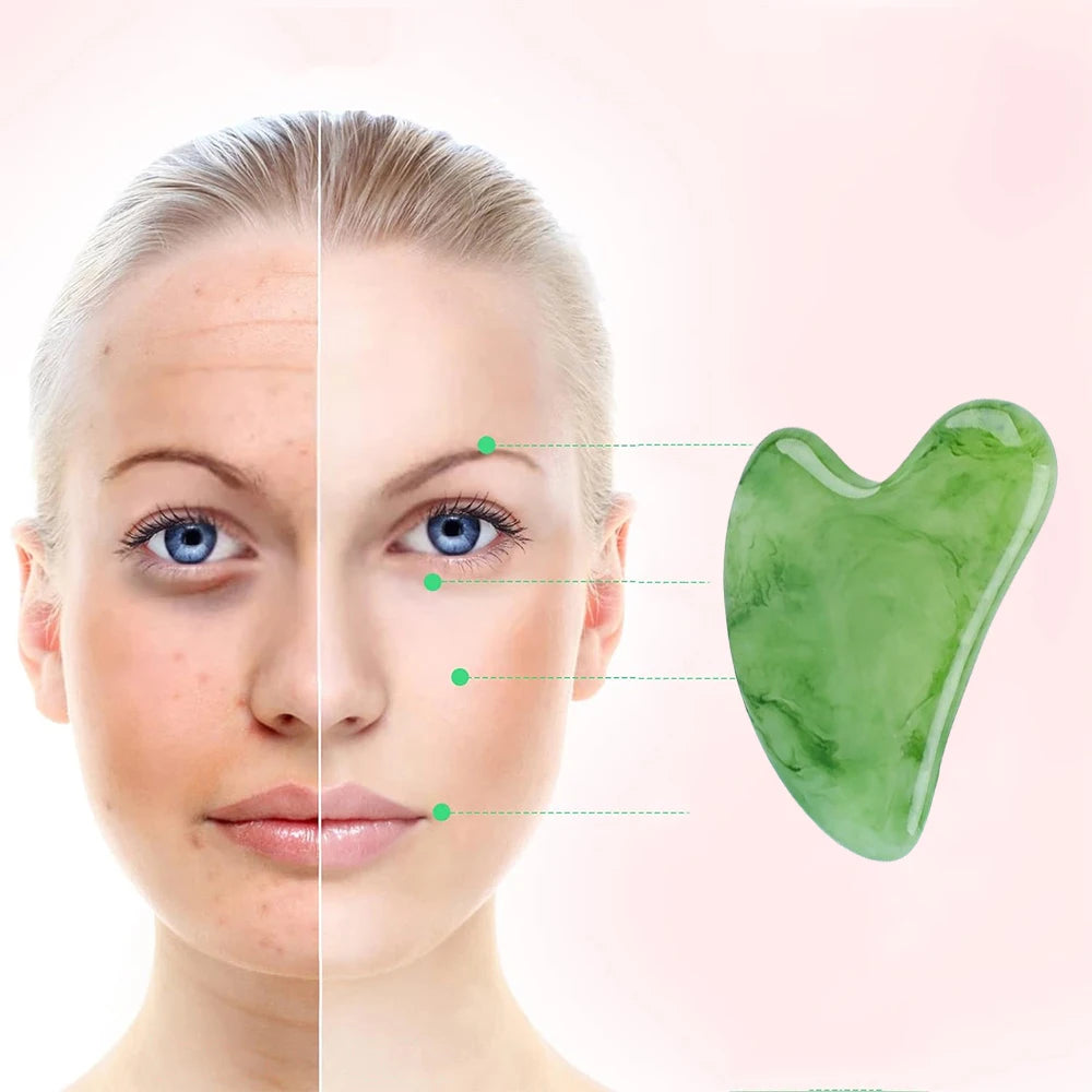 1PCS Resin Guasha Scraper Facial Massager Gouache Scraper Face Massage Acupuncture Gua Sha Board Acupoint Eye Care SPA Detox