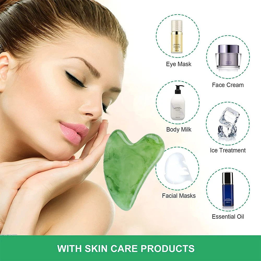 1PCS Resin Guasha Scraper Facial Massager Gouache Scraper Face Massage Acupuncture Gua Sha Board Acupoint Eye Care SPA Detox
