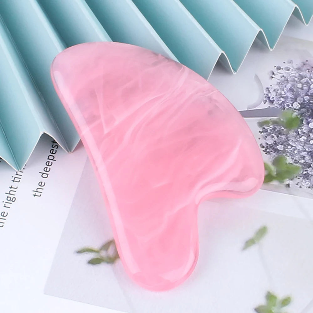 1PCS Resin Guasha Scraper Facial Massager Gouache Scraper Face Massage Acupuncture Gua Sha Board Acupoint Eye Care SPA Detox