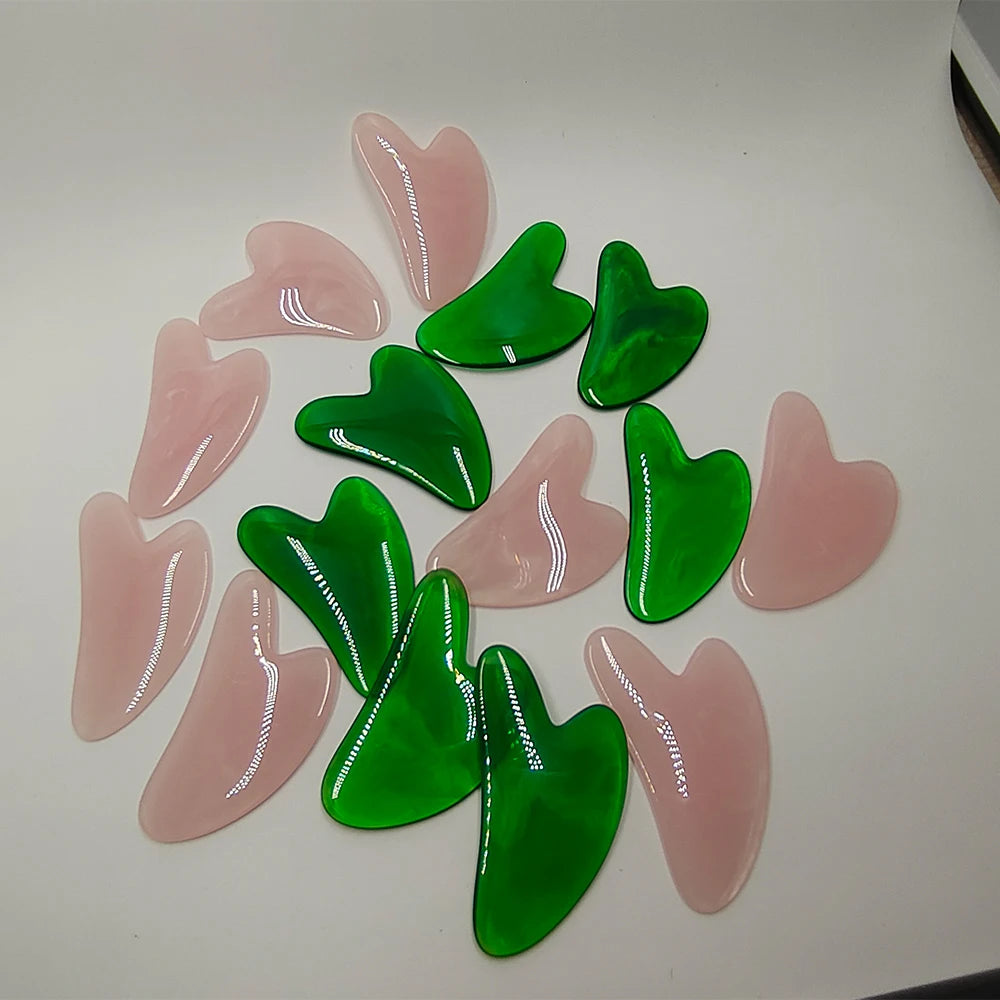 1PCS Resin Guasha Scraper Facial Massager Gouache Scraper Face Massage Acupuncture Gua Sha Board Acupoint Eye Care SPA Detox